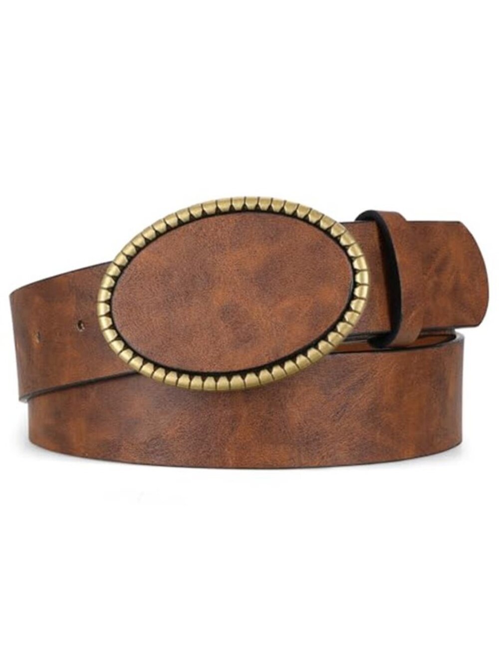 Western Belt for Women Men Cowgirl Cowboy Embossed Belts Vintage Floral Buckle